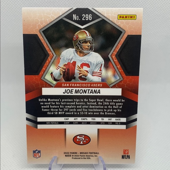 Joe Montana San Francisco 49ers Silver Super Bowl XXIV MVP Panini Card In Case - Picture 6 of 7